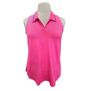 Buy pink Jofit Neon Solid Sleeveless Women's Golf Polo Size XXL