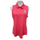Under Armour Red Sleeveless Women's Golf Polo w/ Logo Size L-3