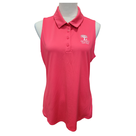 Under Armour Red Sleeveless Women's Golf Polo w/ Logo Size L