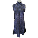 EP NY Violet Striped Houndstooth Print Women's Sleeveless Golf Dress Size M MSP$134-3