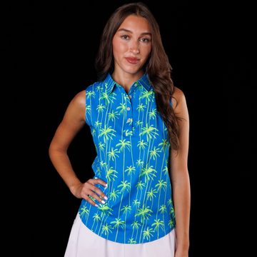 New Sunday Swagger Sleeveless Golf Polo - Bolt - 0