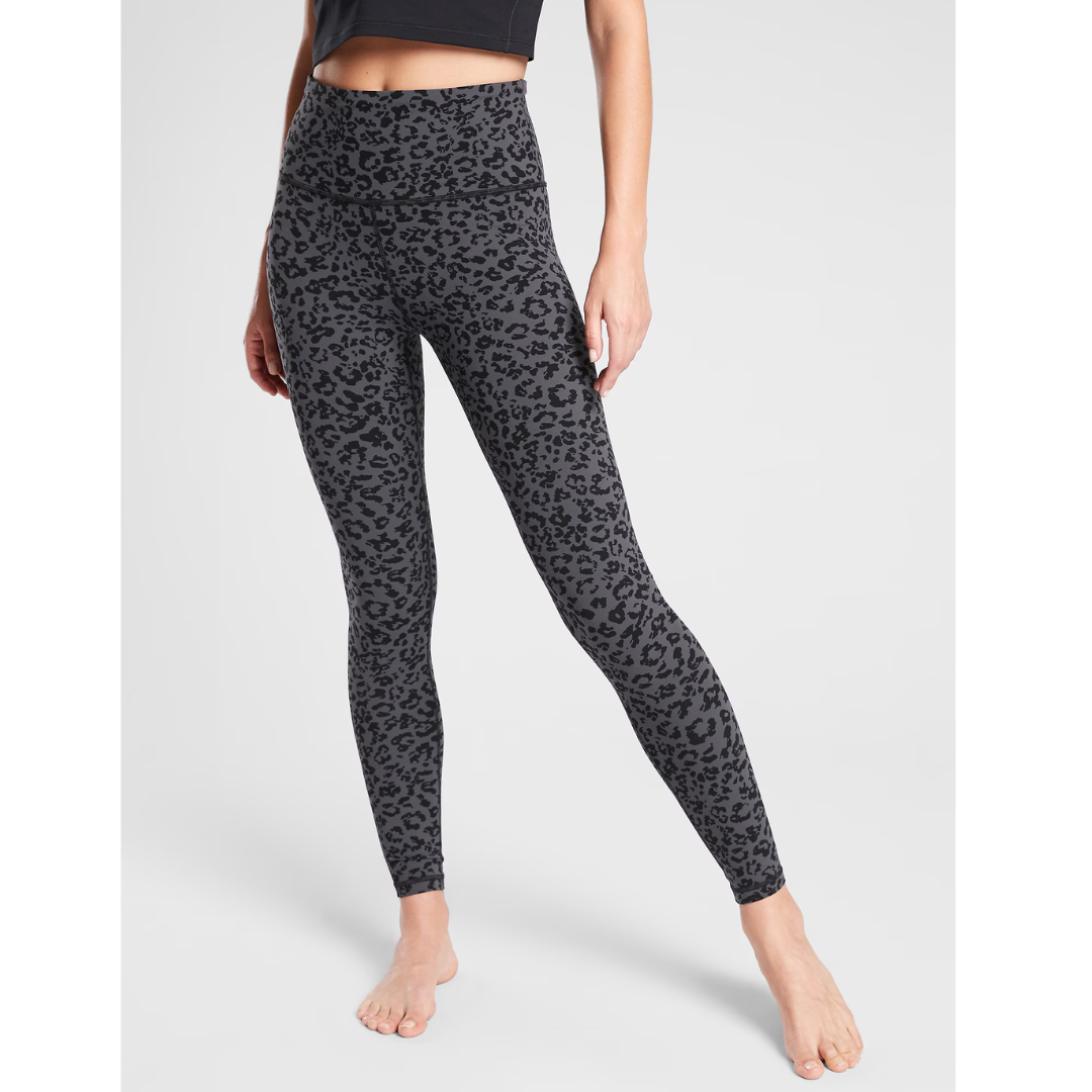 Athleta Leopard Elation Ultra High Rise Tight Size L. MSP$89