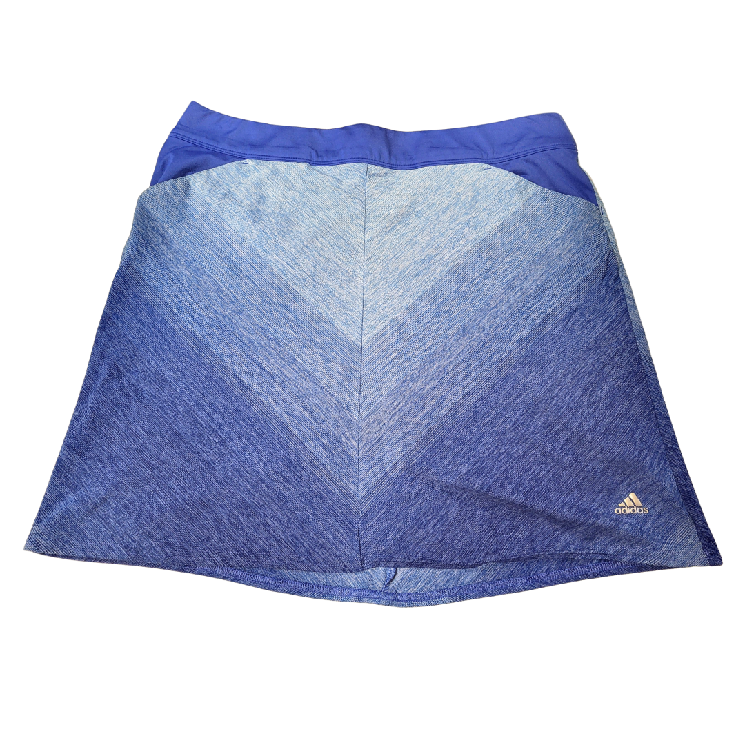 Adidas Blue Ombre Heather Pull-On Women's Golf Skort Size S