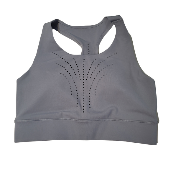 Calia Blue Gray Cutout Racerback Sports Bra Size M