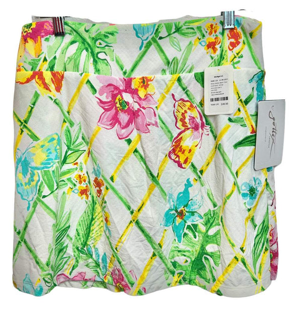 New Gottex Back Flare Golf Skort- White Veranda Size S. MSP$95