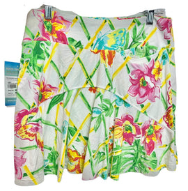 New Gottex Back Flare Golf Skort- White Veranda Size S. MSP$95 - 0