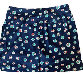 New Izod 18" Navy Skort w/Multicolored Seashells Size 12 MSP$64